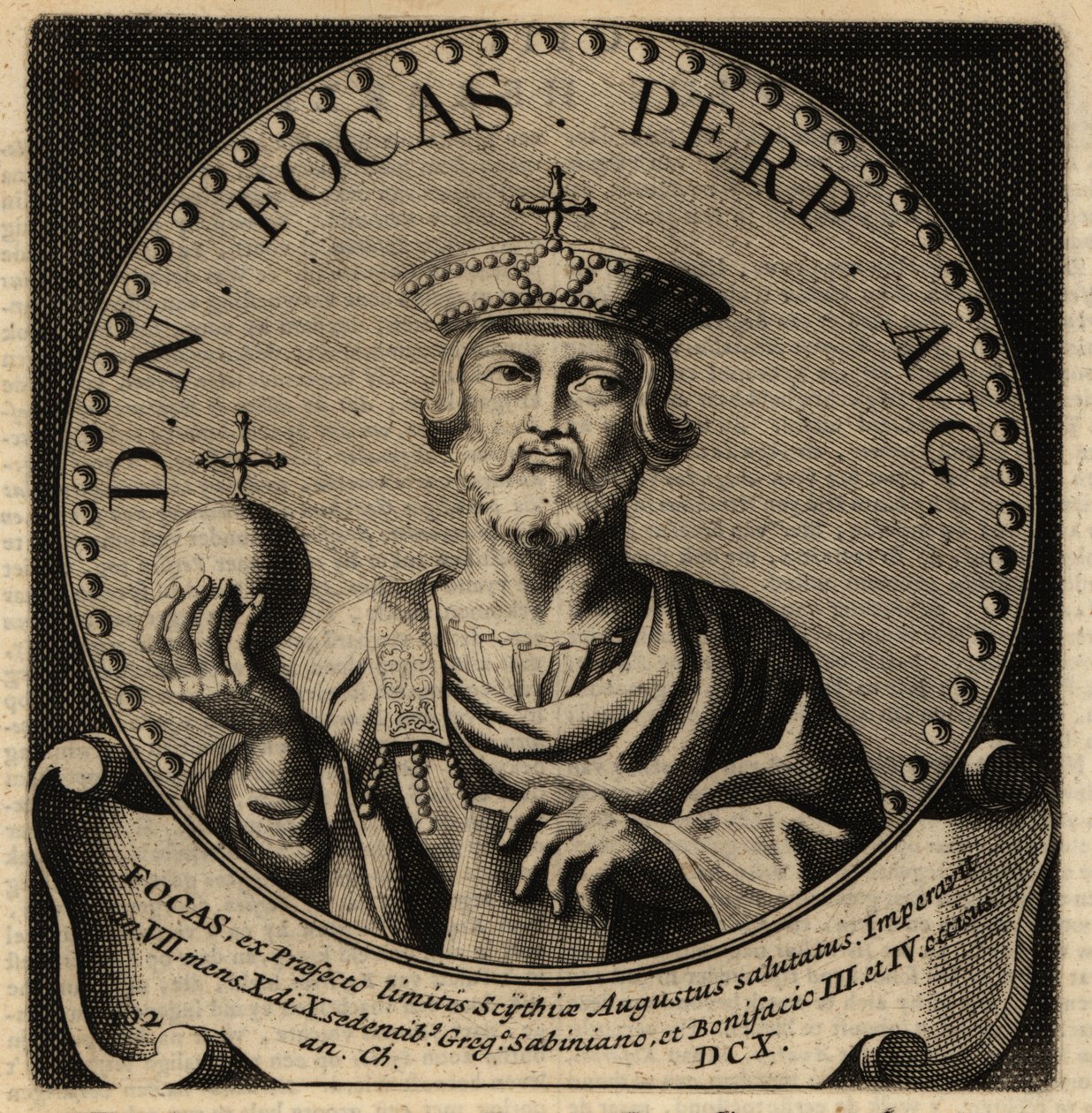 Portret rzymskiego cesarza Fokasa. autorstwa Netherlandish School