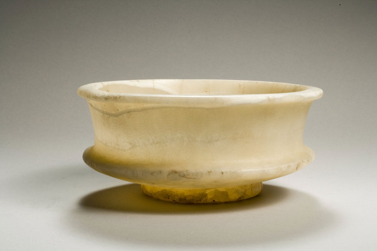 Tazza, 18-19 dynastia, 1540-1186 pne (alabaster) autorstwa New Kingdom Egyptian