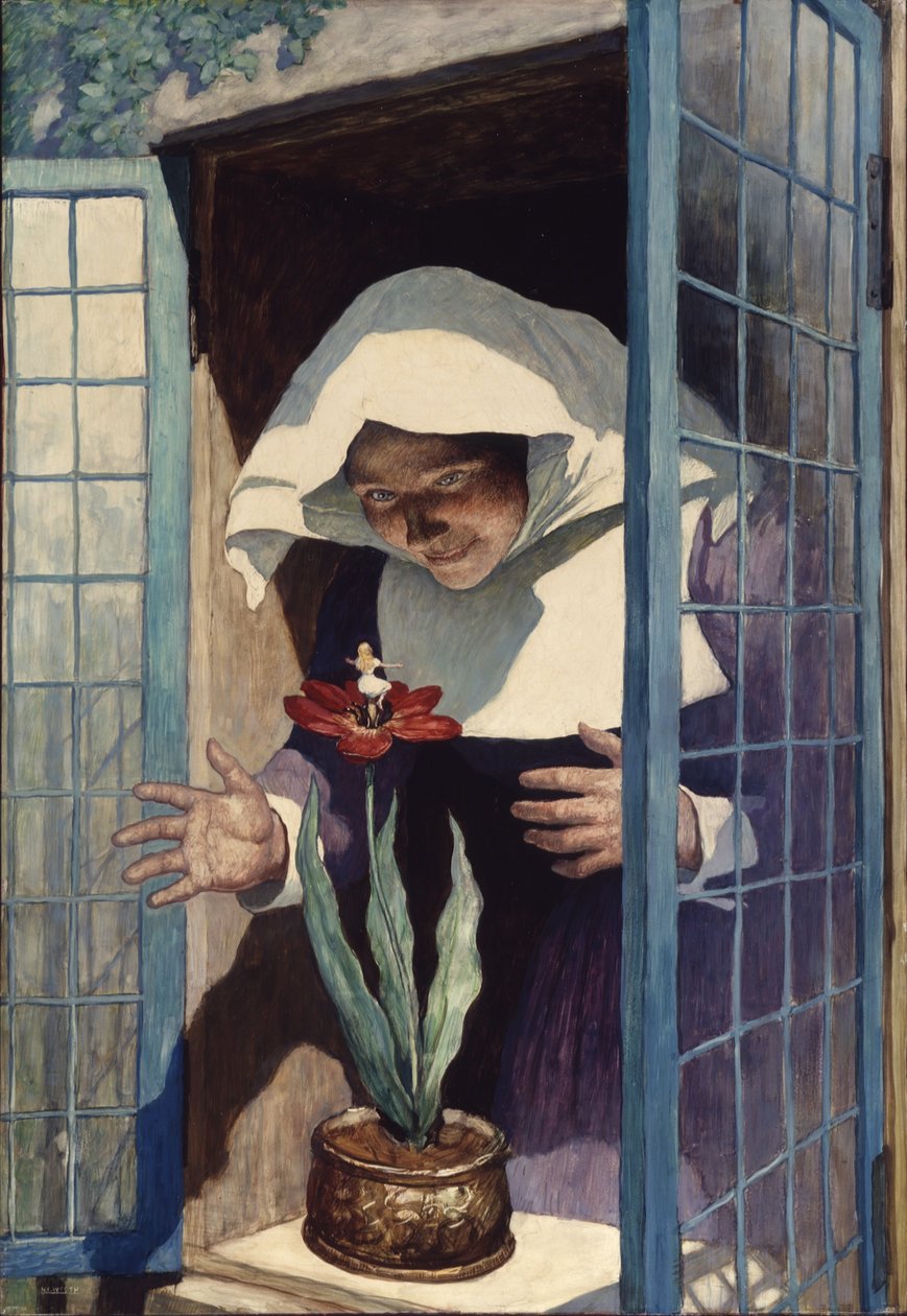 Calineczka, 1940 (olej na płycie renesansowej) autorstwa Newell Convers Wyeth