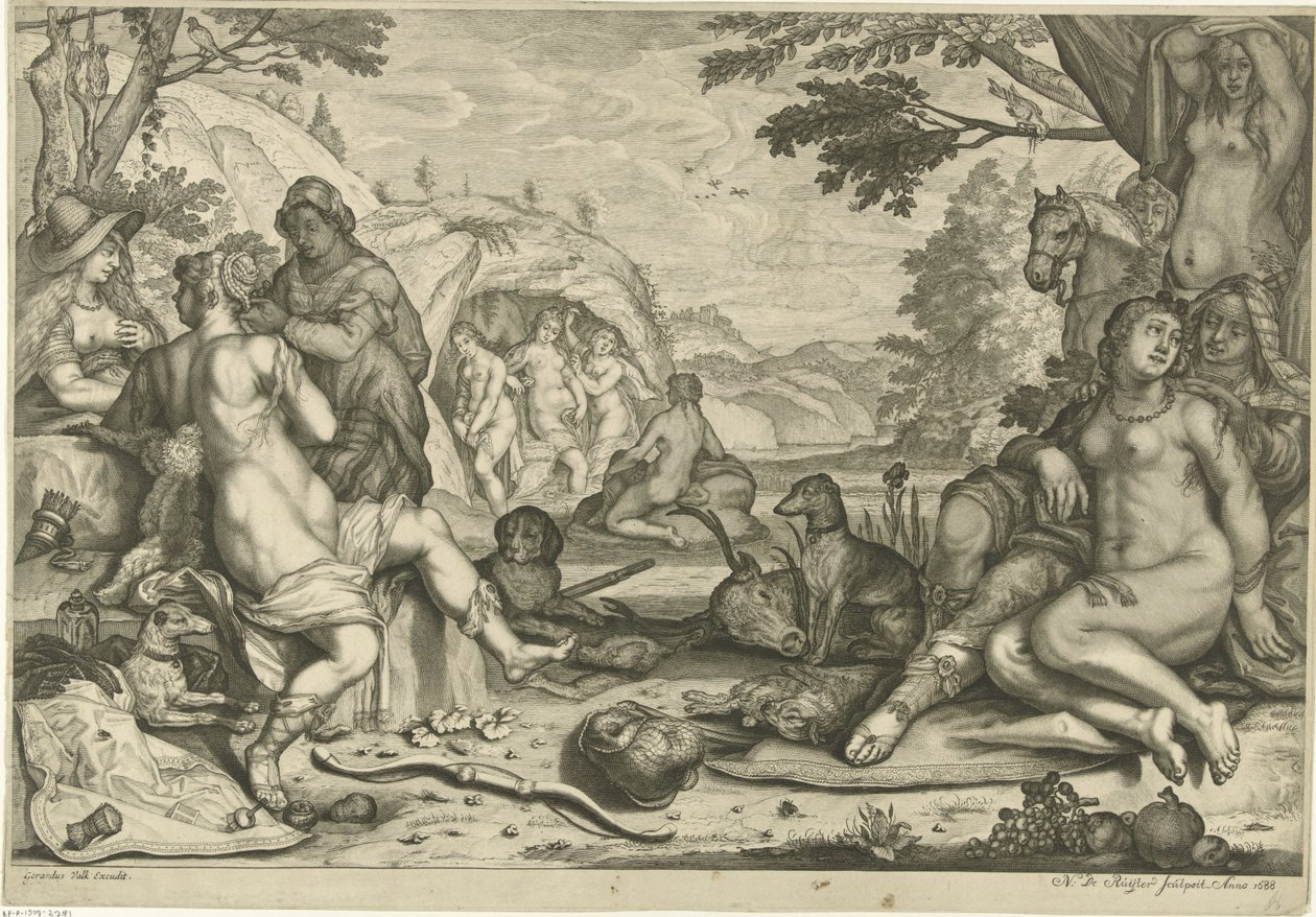 Diana na Kallisto autorstwa Nicaise de Ruyter