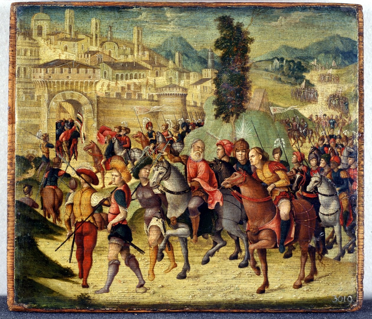 Scena z historii Rzymu (tempera na drewnie) autorstwa Niccolo the Younger Giolfino