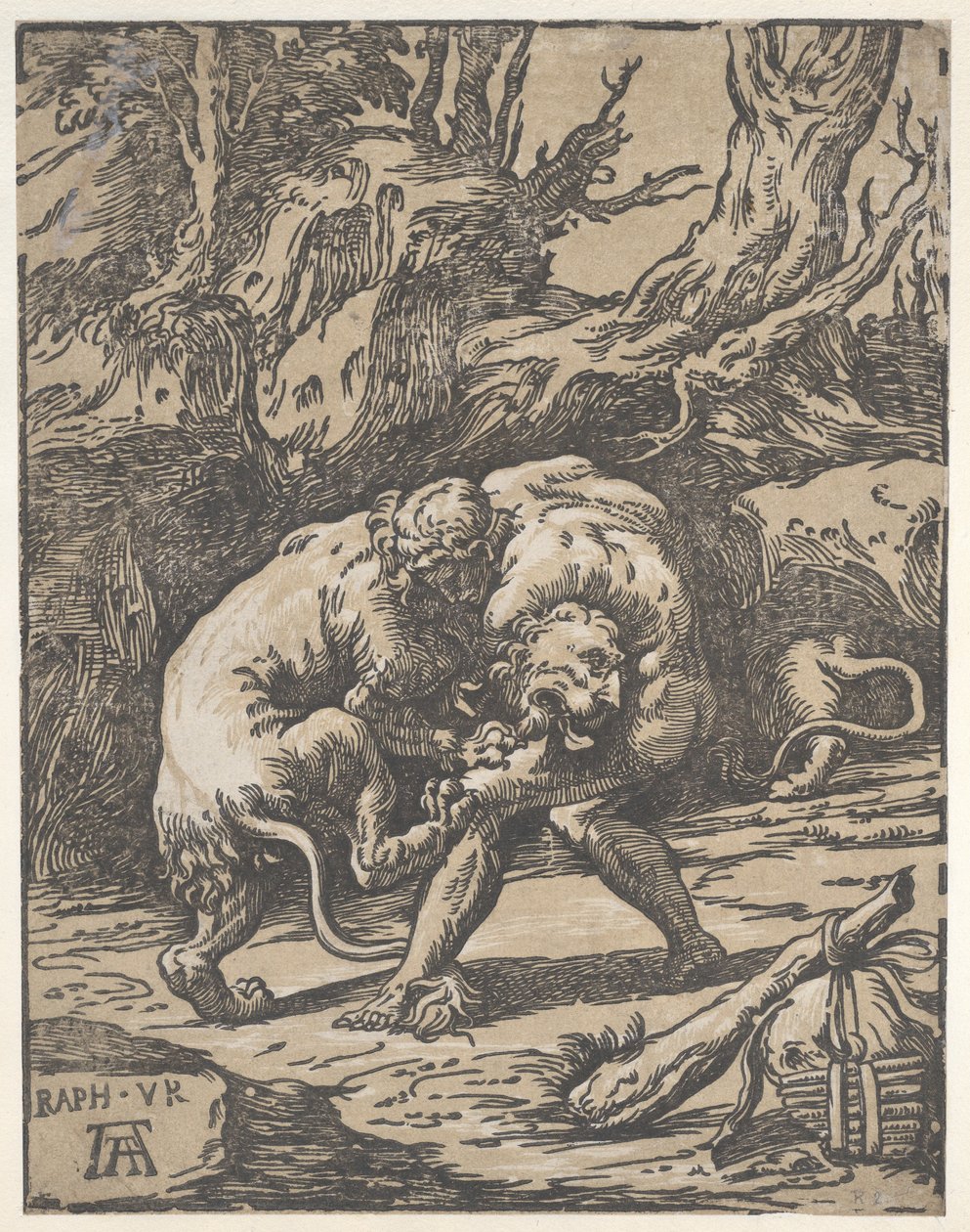 Herkules i lew nemejski, 1540-50., 1540-50. autorstwa Niccolo Vicentino