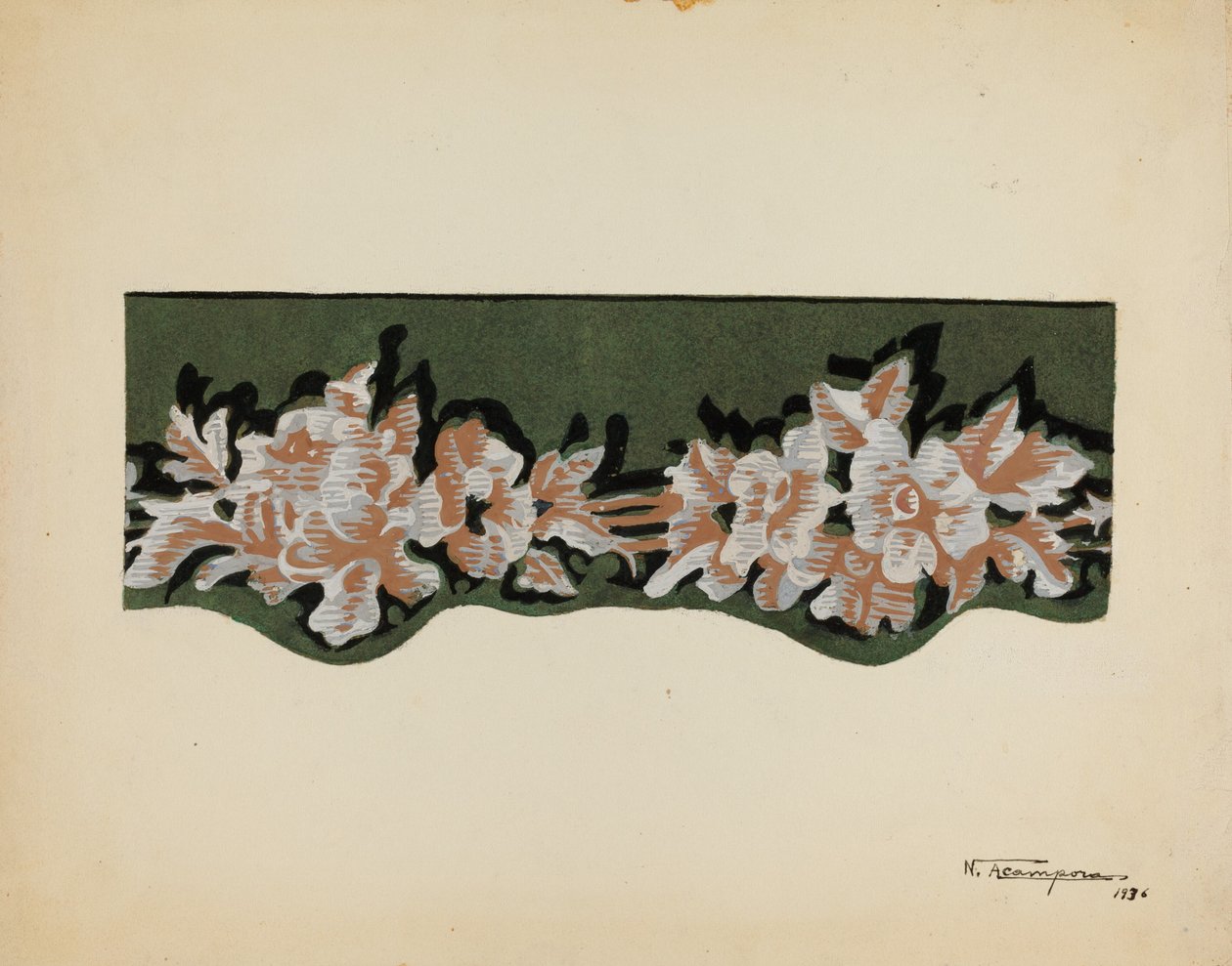 Obramowanie z papieru ściennego, 1936. autorstwa Nicholas Acampora