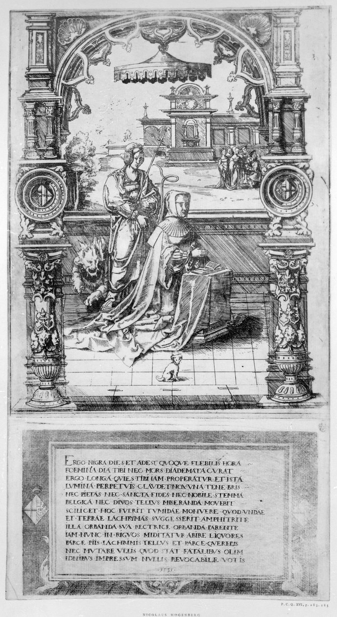 Epitafium Małgorzaty Austrii autorstwa Nicholas Hogenberg