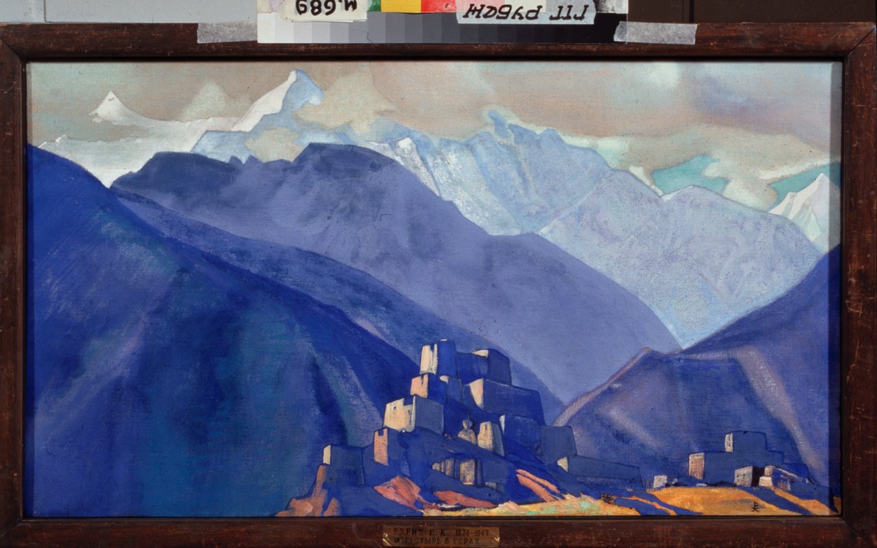 Klasztor w Himalajach, Nicholas Roerich autorstwa Nicholas Roerich