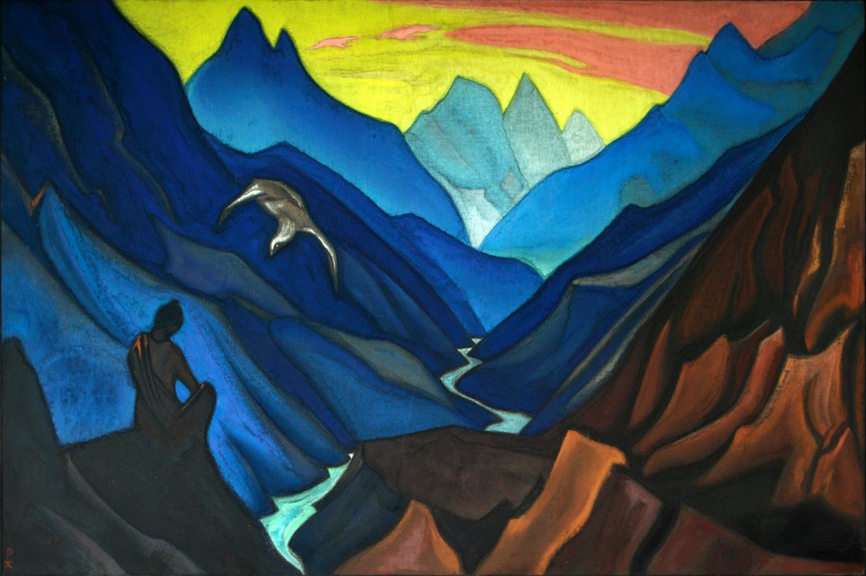 Komenda Mistrza”, 1947. autorstwa Nicholas Roerich