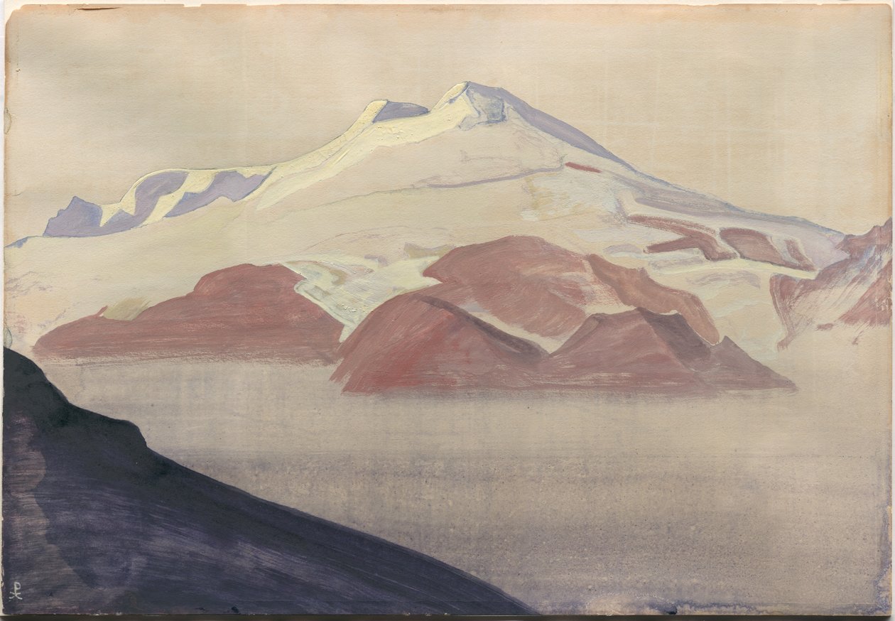 Elbrus, Kaukaz, karta albumu, 1933 autorstwa Nicholas Roerich