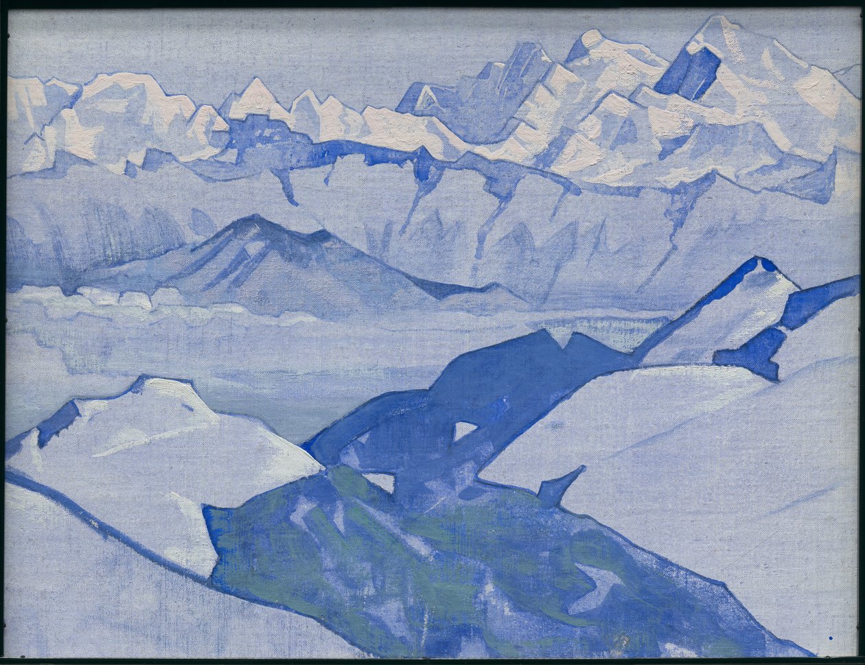 Everest Range, seria „Himalayan”, 1924 autorstwa Nicholas Roerich