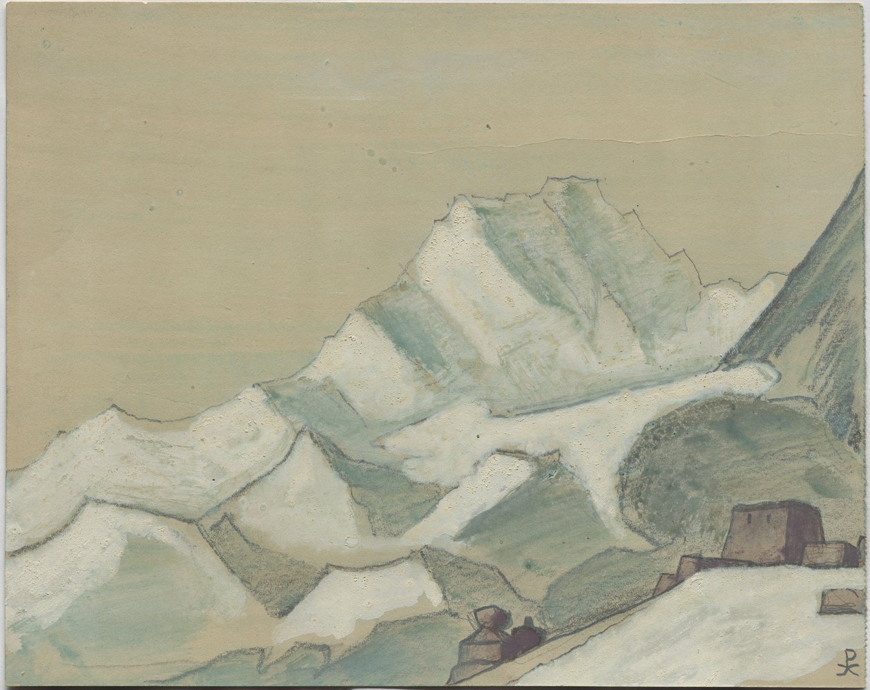 Himalaje za chmurami, szkic, 1933 autorstwa Nicholas Roerich