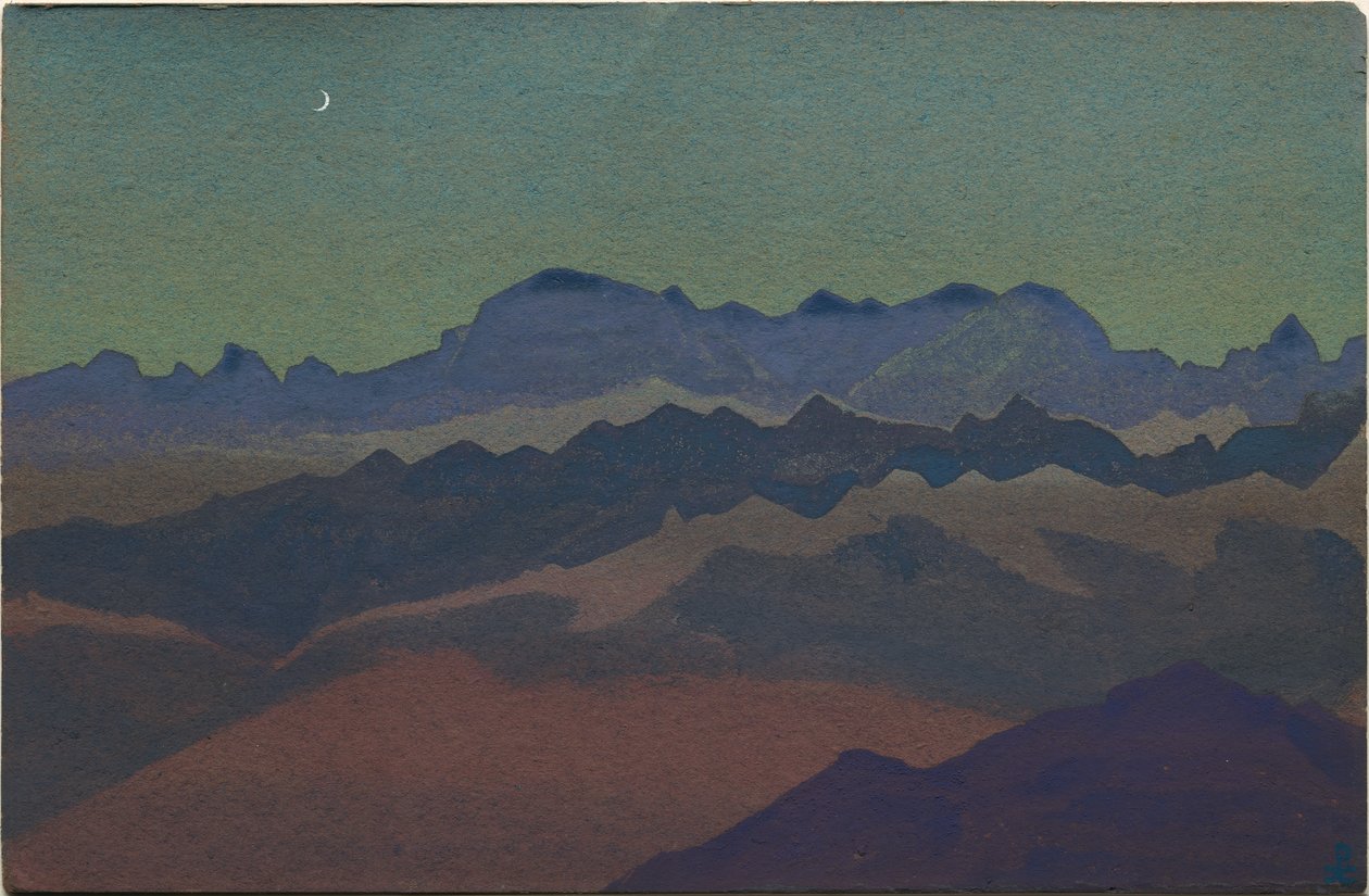 Himalaje, niedaleko Sandakphu, 1936 autorstwa Nicholas Roerich