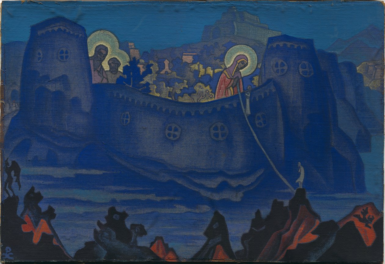 Madonna Laboris, szkic, 1933 autorstwa Nicholas Roerich