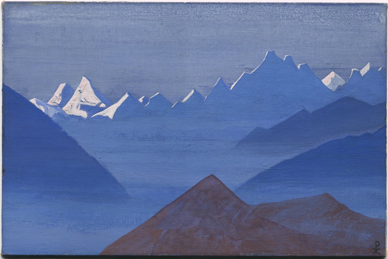 Zachód słońca, cykl „Spend”, 1931 autorstwa Nicholas Roerich
