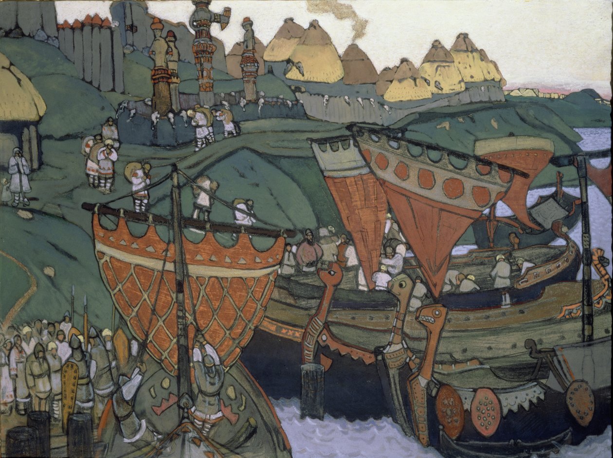 Słowianie nad Dnieprem, 1905 autorstwa Nicholas Roerich