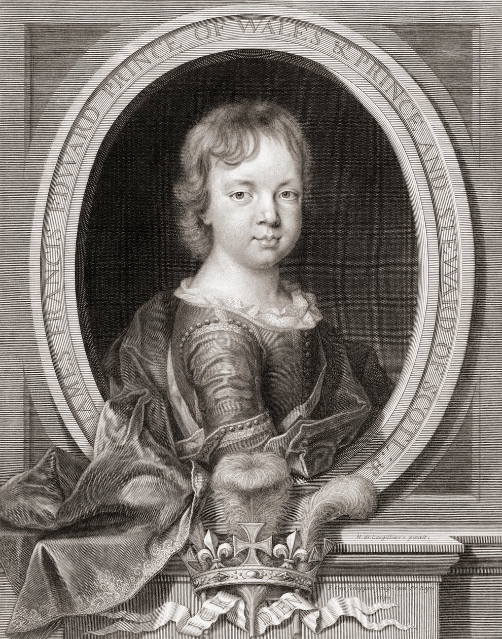 Książę Jakub Franciszek Edward Stuart autorstwa Nicholas de (after) Largilliere