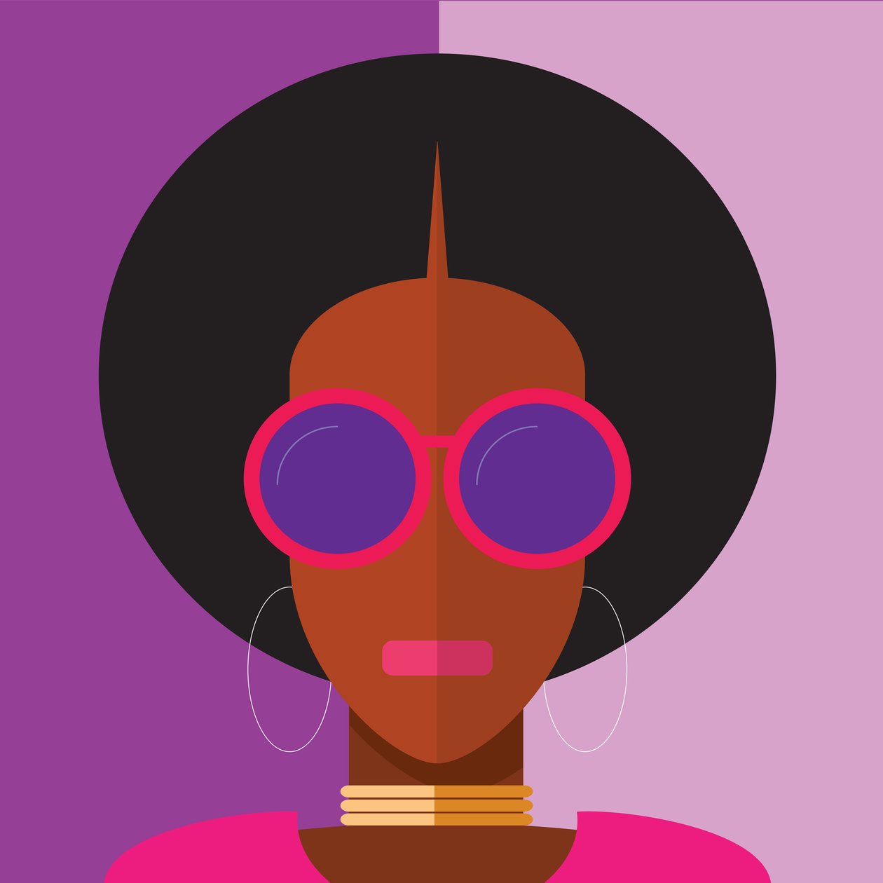 Afro Girl, 2020 (w wersji cyfrowej) autorstwa Nick Diggory