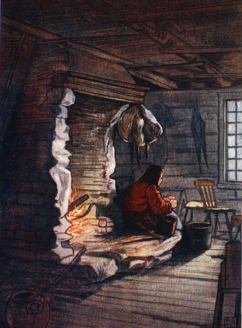 Robienie kolacji: wnętrze domku w Selbo, 1905 autorstwa Nico Jungman