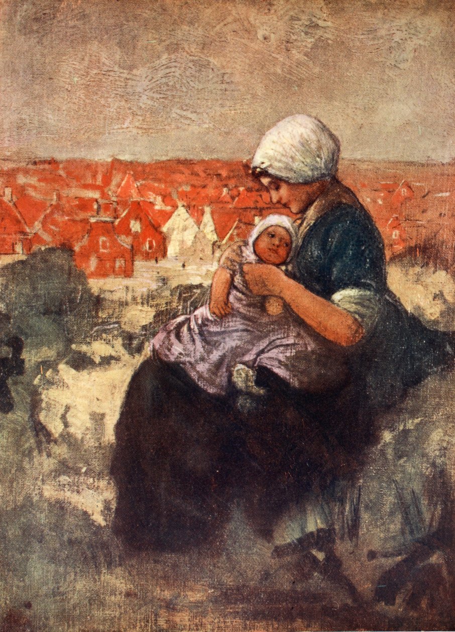 Matka i dziecko z Scheveningen, 1904 autorstwa Nico Jungman