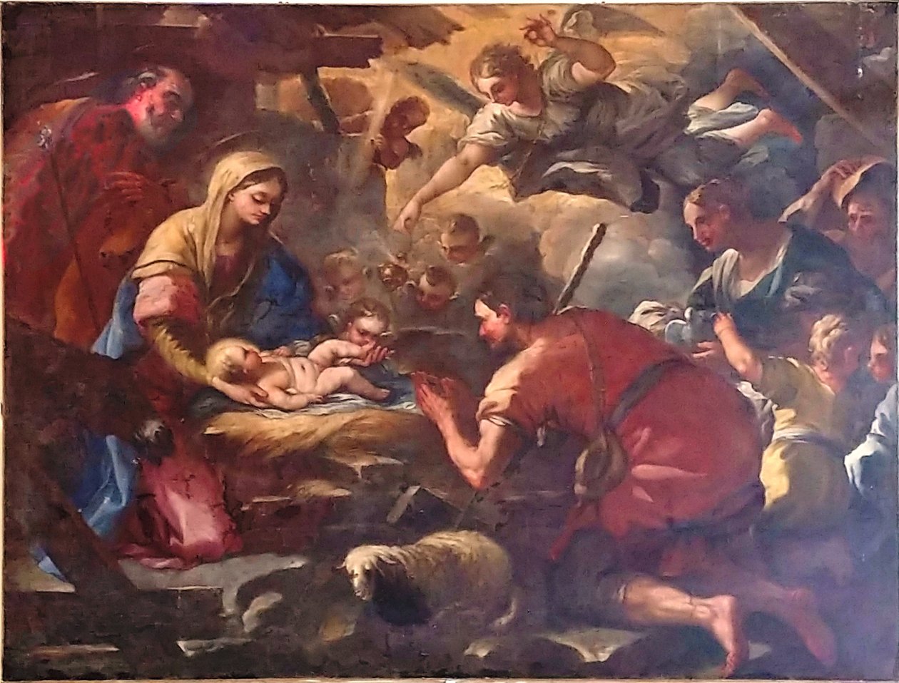 Adoracja pasterzy autorstwa Nicola Malinconico