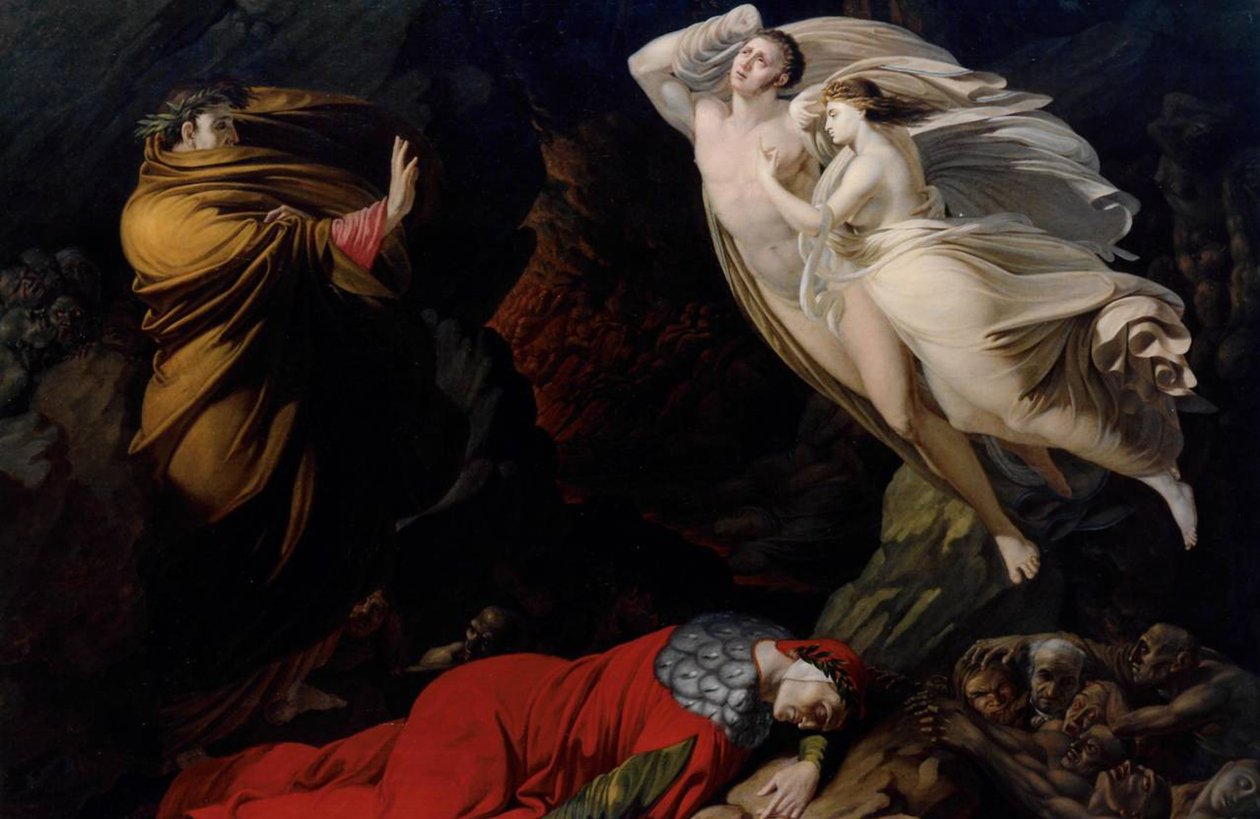 Francesca da Rimini w piekle Dantego, 1810. autorstwa Nicola Monti