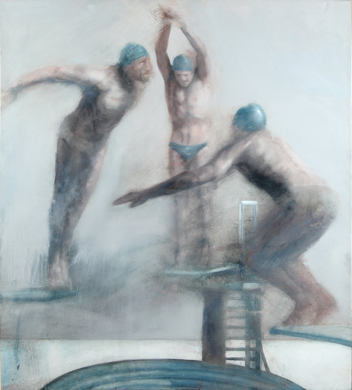 Nurkowie, 2012 (olej na płótnie) autorstwa Nicola Pucci