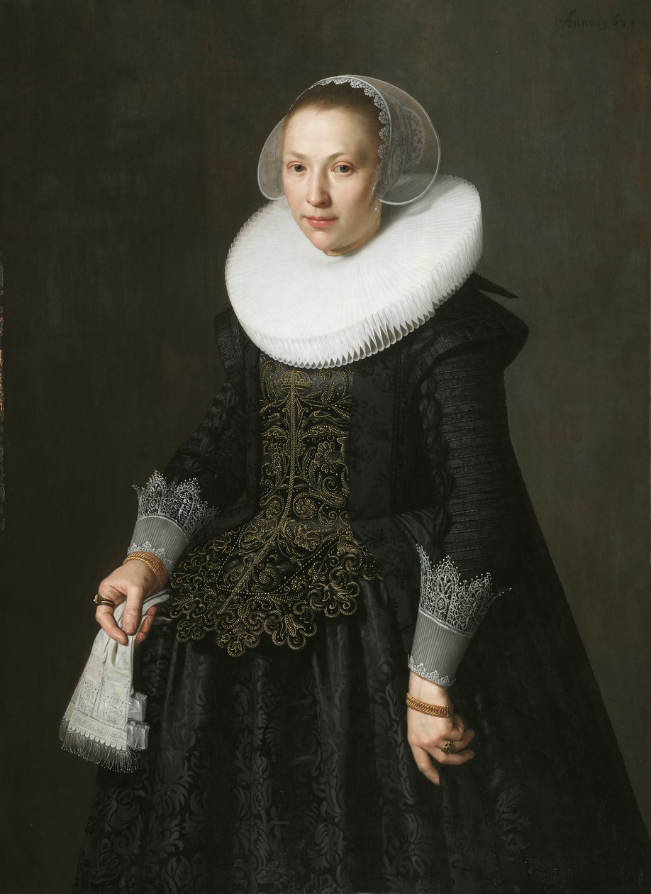 Portret damy, ok. 1630 (olej na desce dębowej) autorstwa Nicolaes 1590 1653 Eliasz