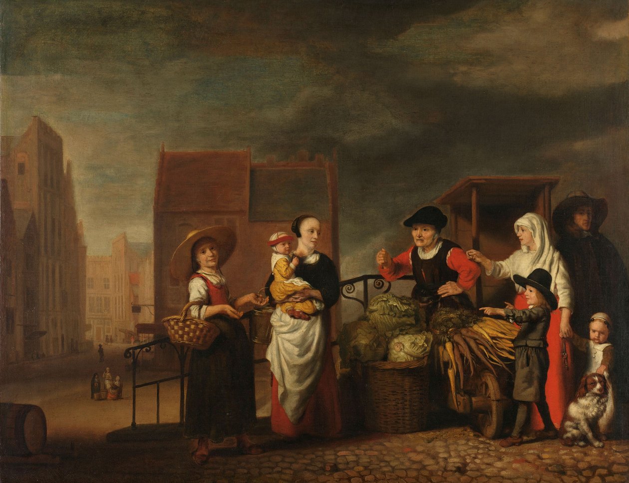 Targ warzywny, 1655-65 autorstwa Nicolaes Maes