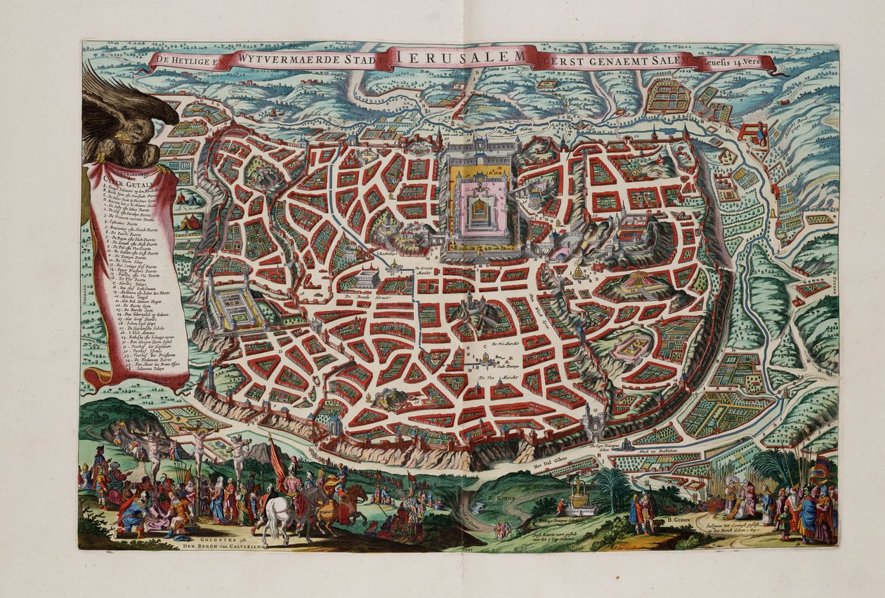 Jerozolima autorstwa Nicolaes Visscher