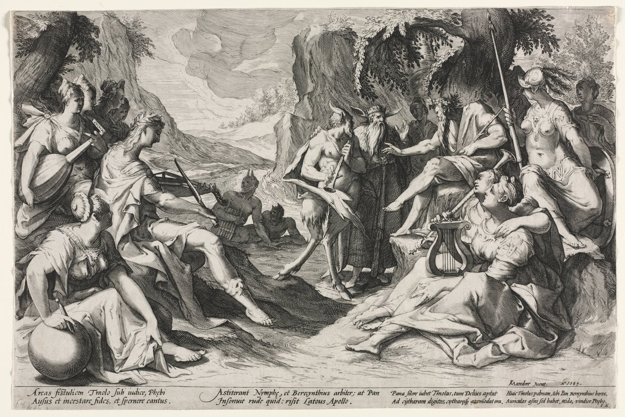 Wyrok Midasa, 1589. autorstwa Nicolaes Clock