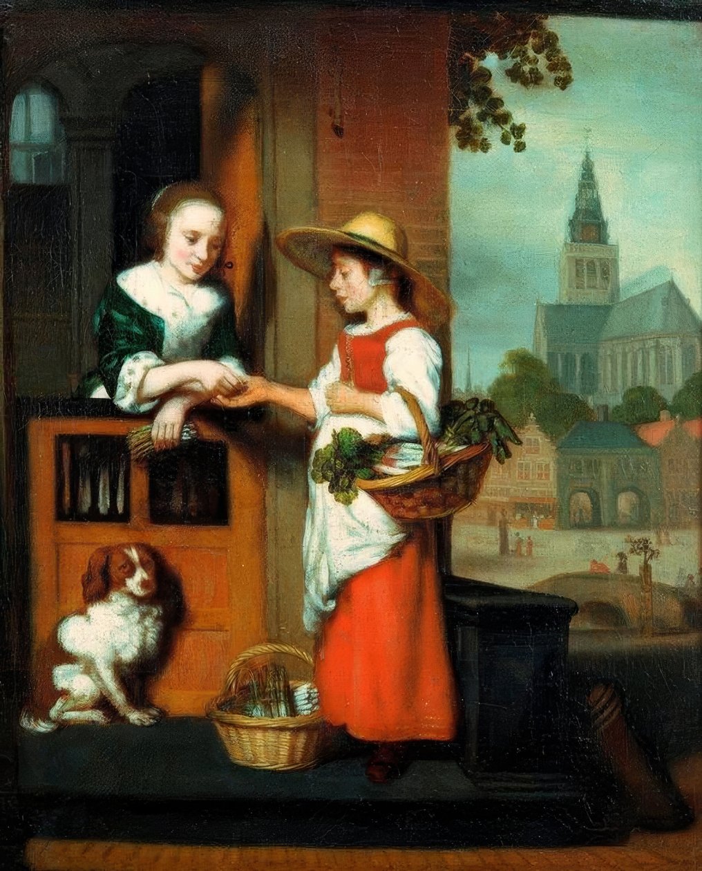 Sprzedawca warzyw autorstwa Nicolaes Maes