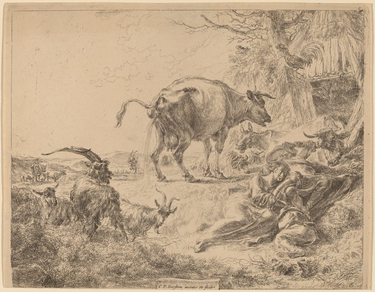Krowa Sika autorstwa Nicolaes Pietersz Berchem