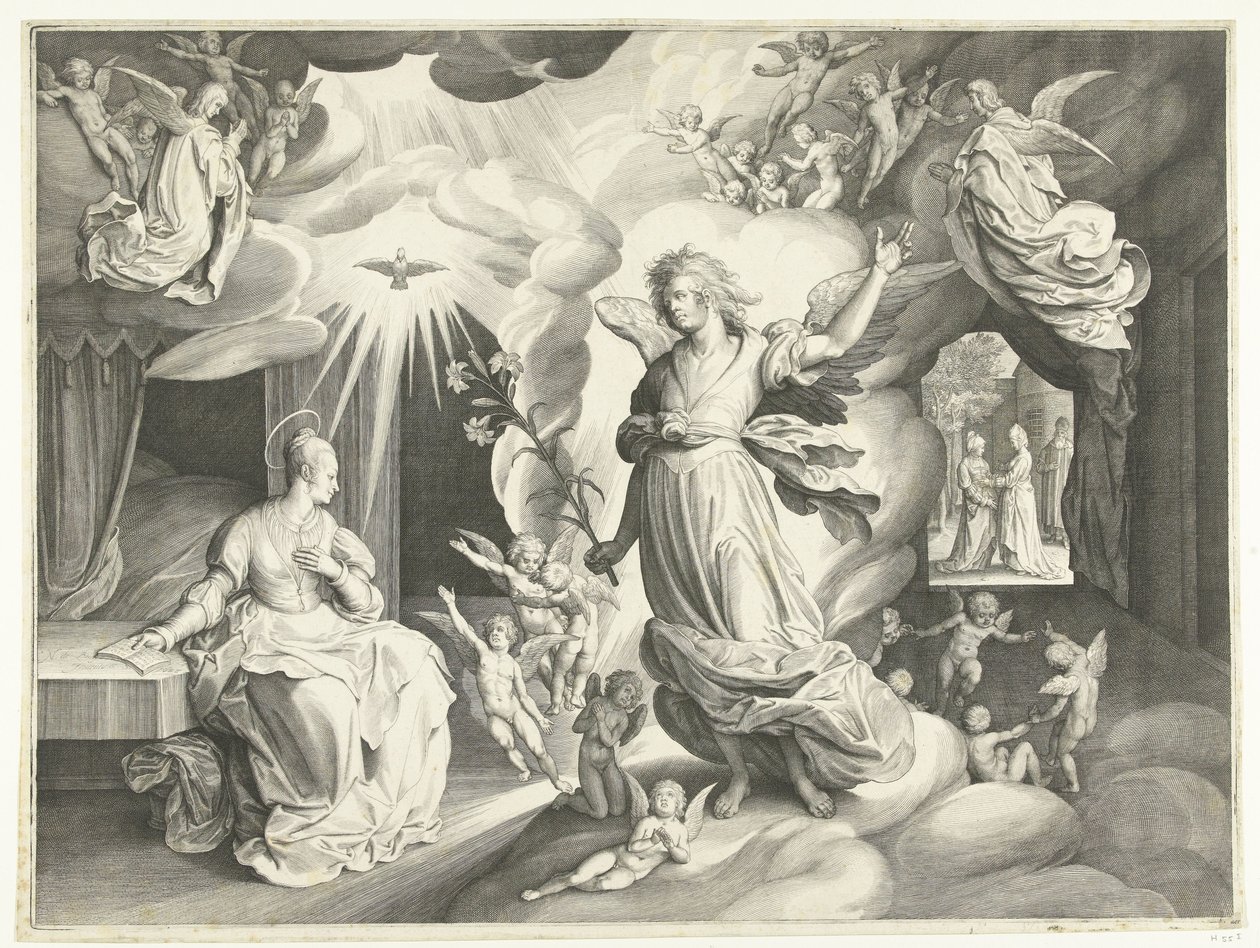 zwiastowanie autorstwa Nicolaes de Bruyn