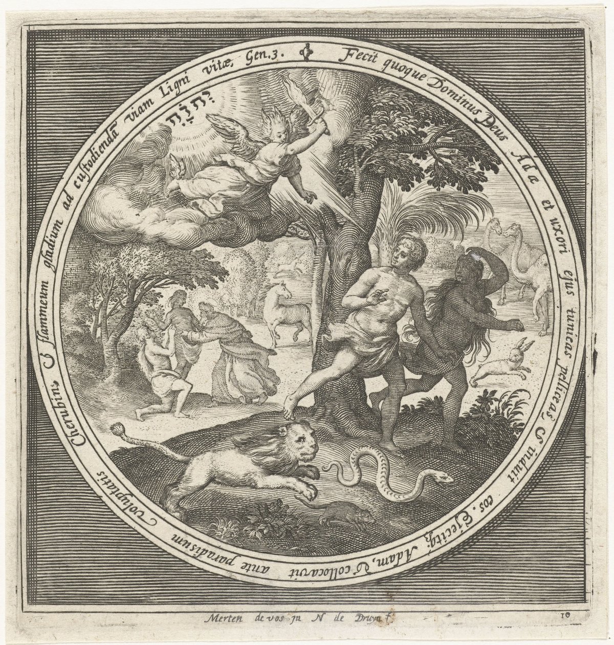 Wypędzenie z raju autorstwa Nicolaes de Bruyn