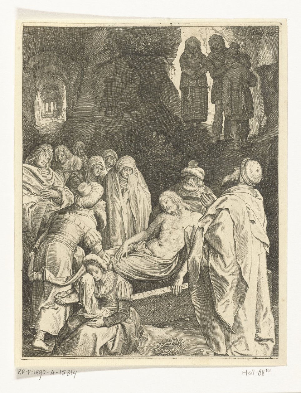 Złożenie do grobu Chrystusa Pasja (tytuł serii) autorstwa Nicolaes de Bruyn