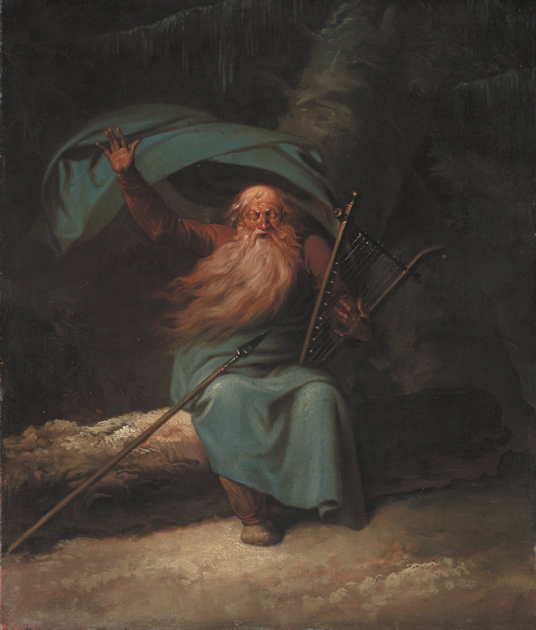 Ossian śpiewa swoją łabędzią pieśń autorstwa Nicolai Abildgaard