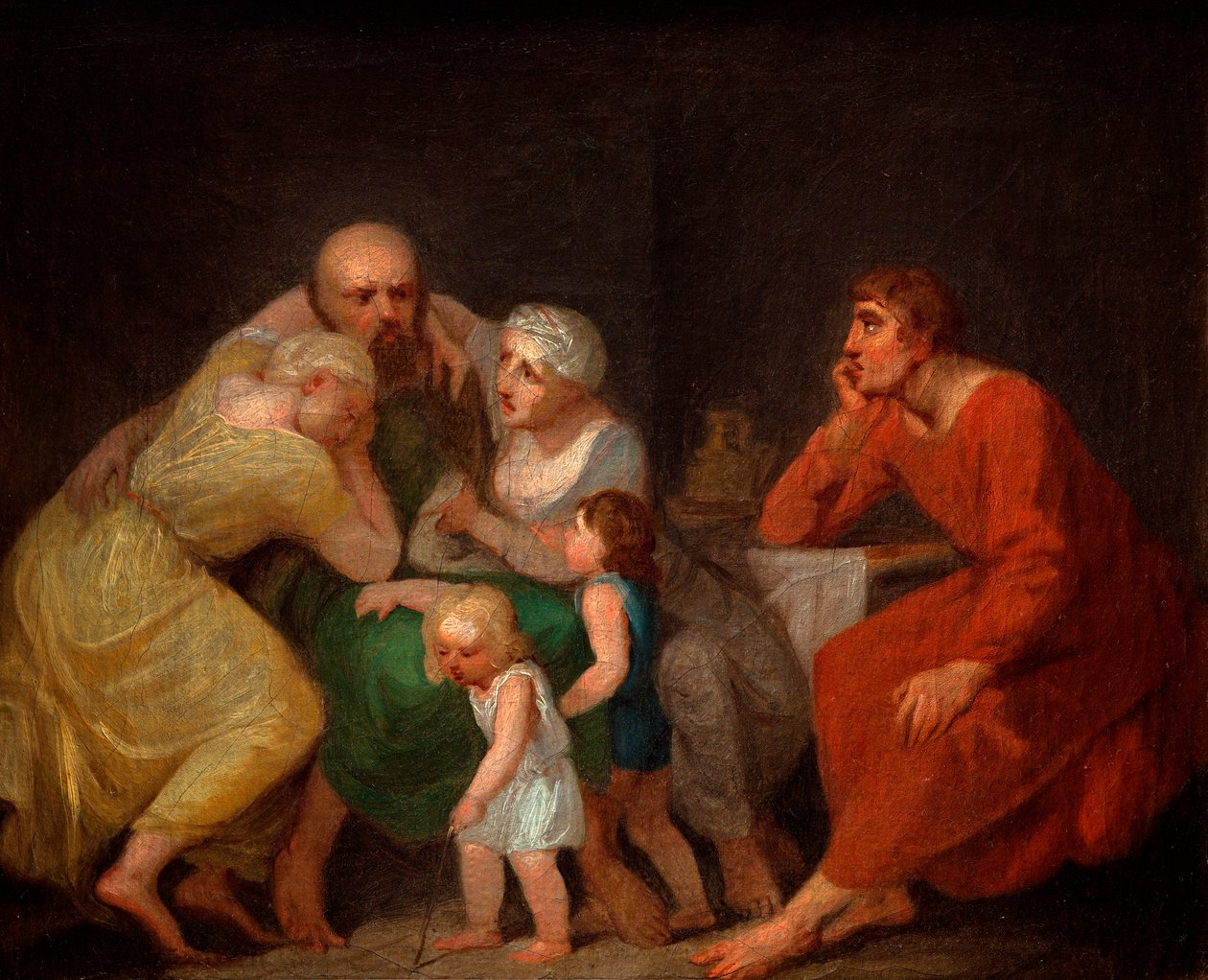 Scena pożegnania. autorstwa Nicolai Abraham Abildgaard