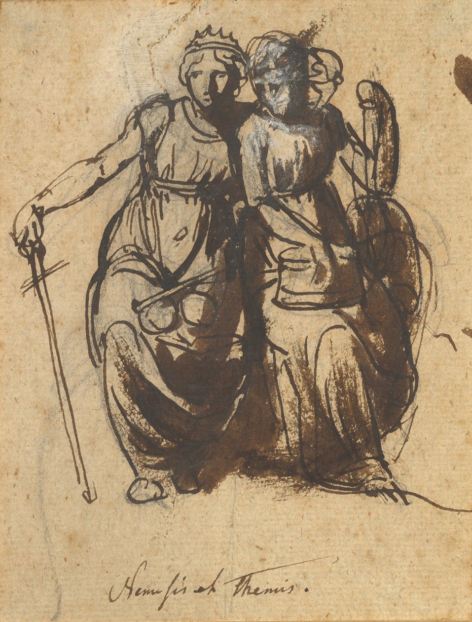 Nemezis i Temida, połowa XVIII – początek XIX wieku. autorstwa Nicolai Abraham Abildgaard