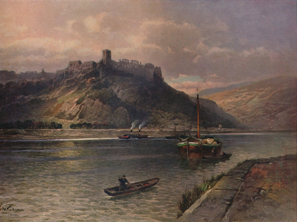 Ruina Rheinfels, zamek Rheinfels, 1923. autorstwa Nicolai Astudin