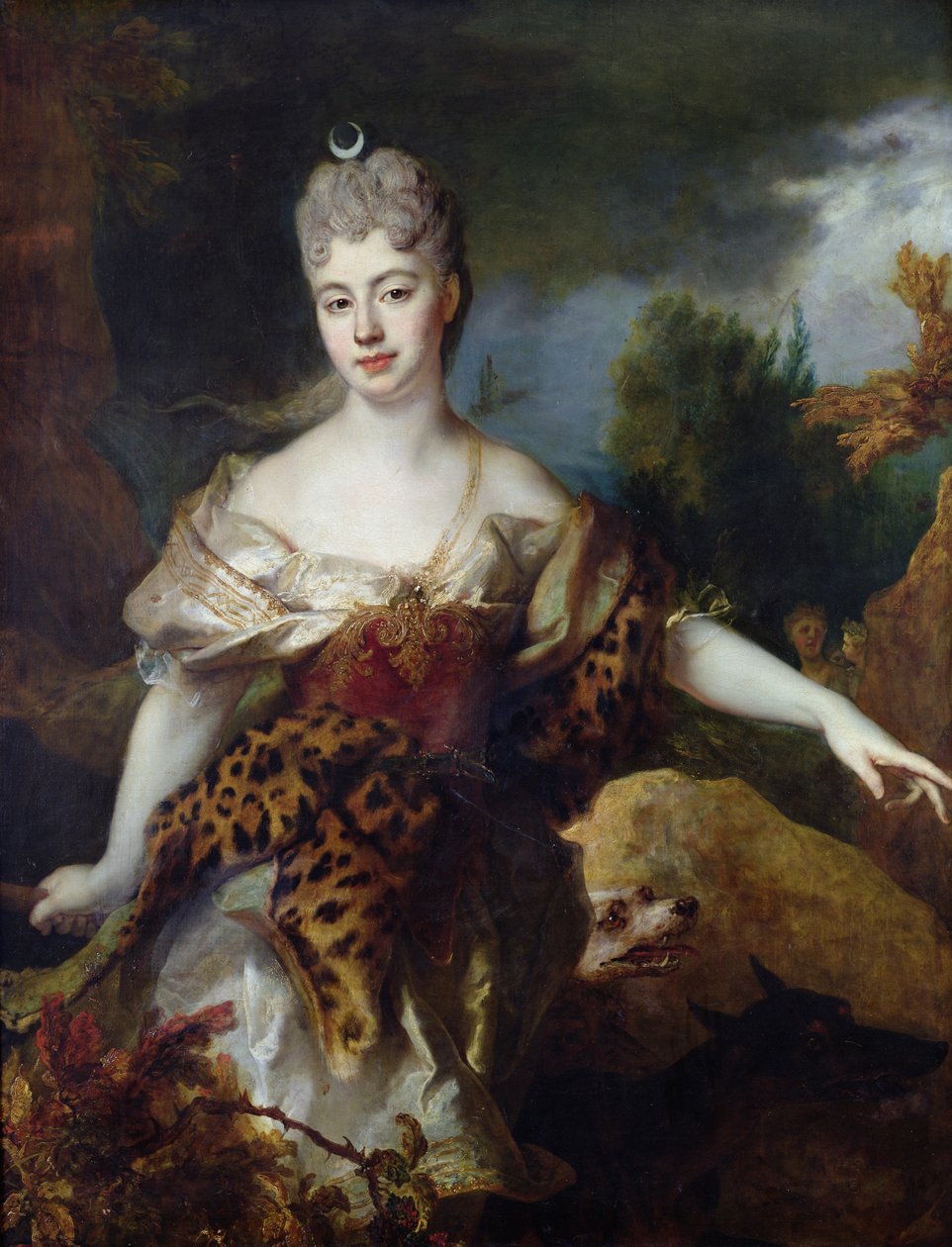 Portret Mademoiselle de Barral jako Diany, c.1714 autorstwa Nicolas de Largillière