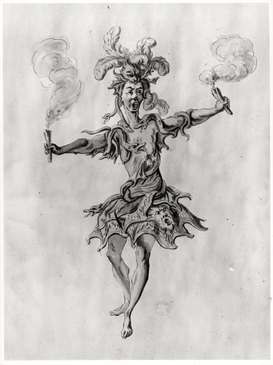 Projekt kostiumu do baletu „Medusa” autorstwa Nicolas Boquet