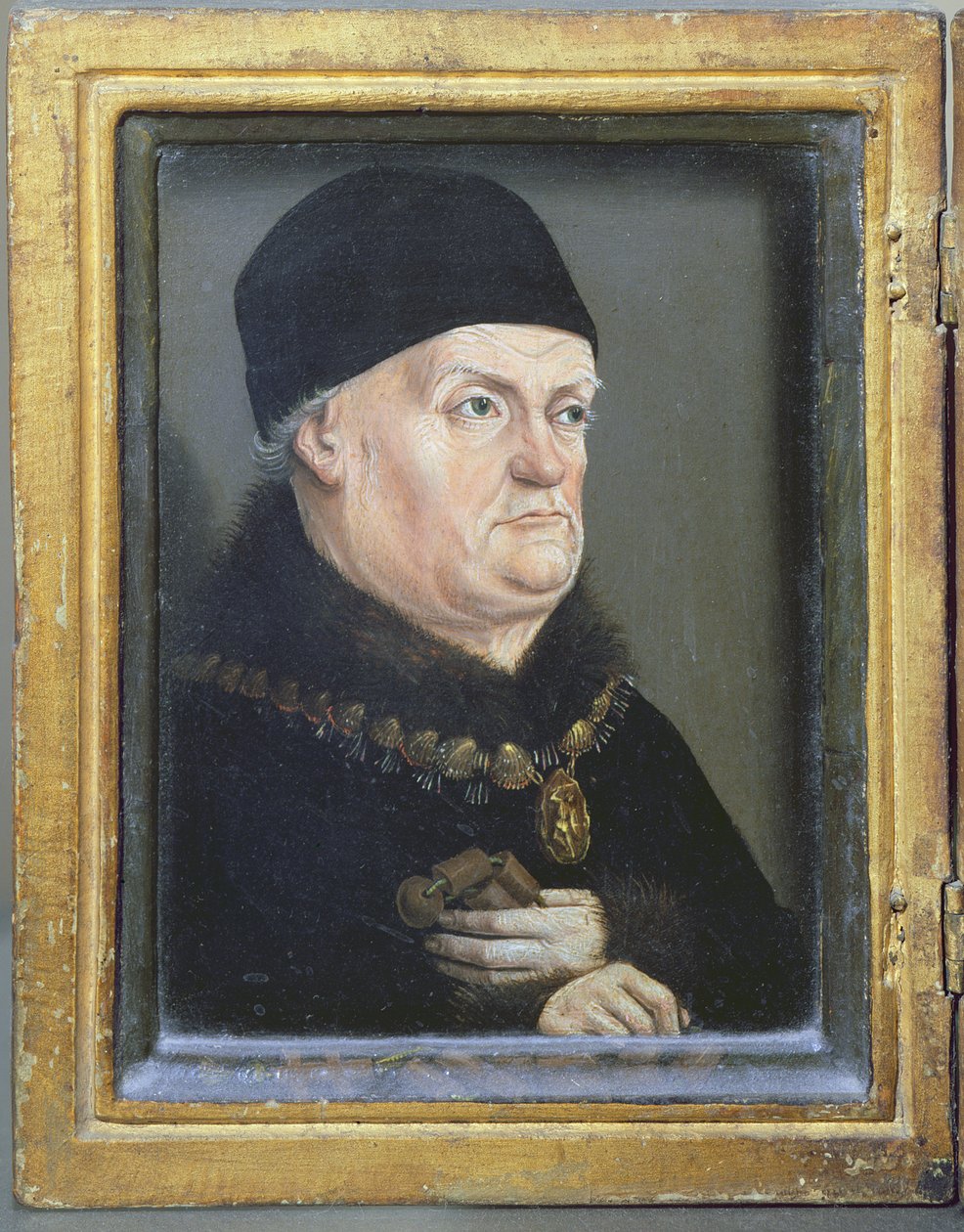 Dyptyk Matheron: Portret Rene I „Dobrego” (1409-1480) Książę Anjou i jego żona, Jeanne de Laval (zm. 1498) ok. 1475 (patrz także 94914-15) autorstwa Nicolas Froment