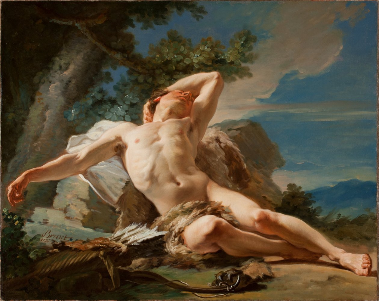 Śpiący Endymion, 1756 autorstwa Nicolas Guy Brenet