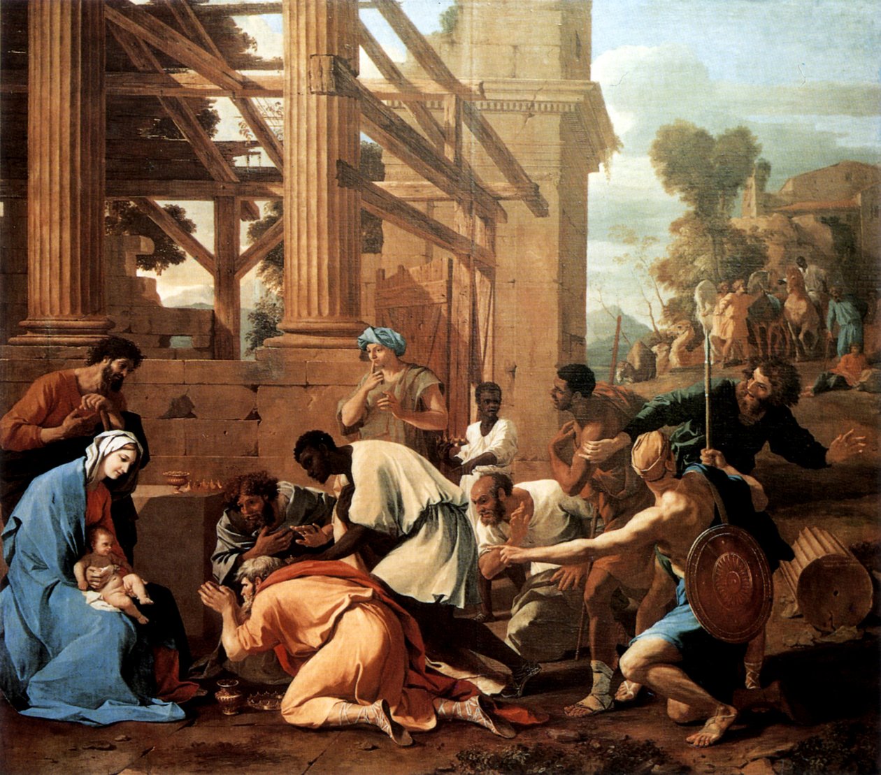 Pokłon Trzech Króli autorstwa Nicolas Poussin