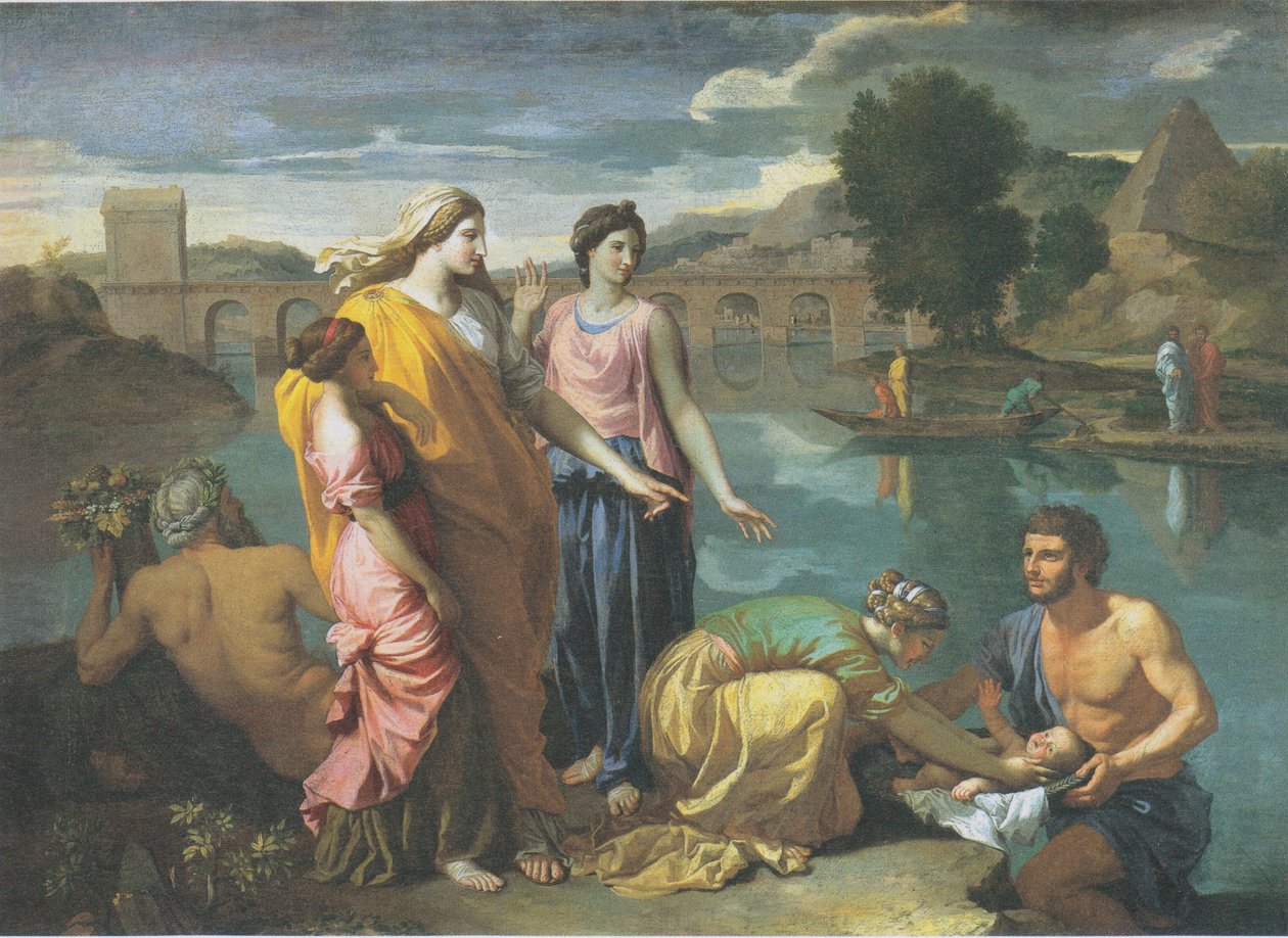 Znalezienie Mojżesza autorstwa Nicolas Poussin