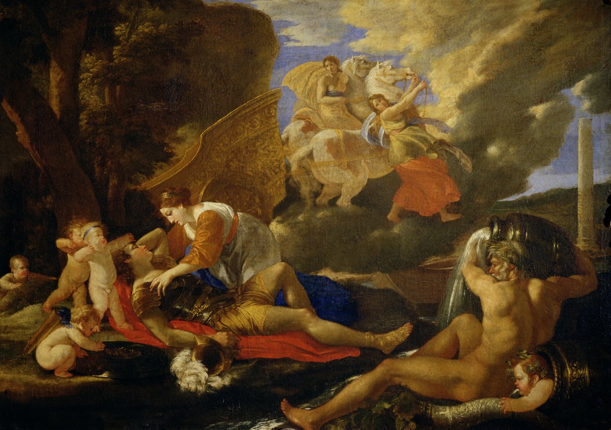 Rinaldo i Armida autorstwa Nicolas Poussin