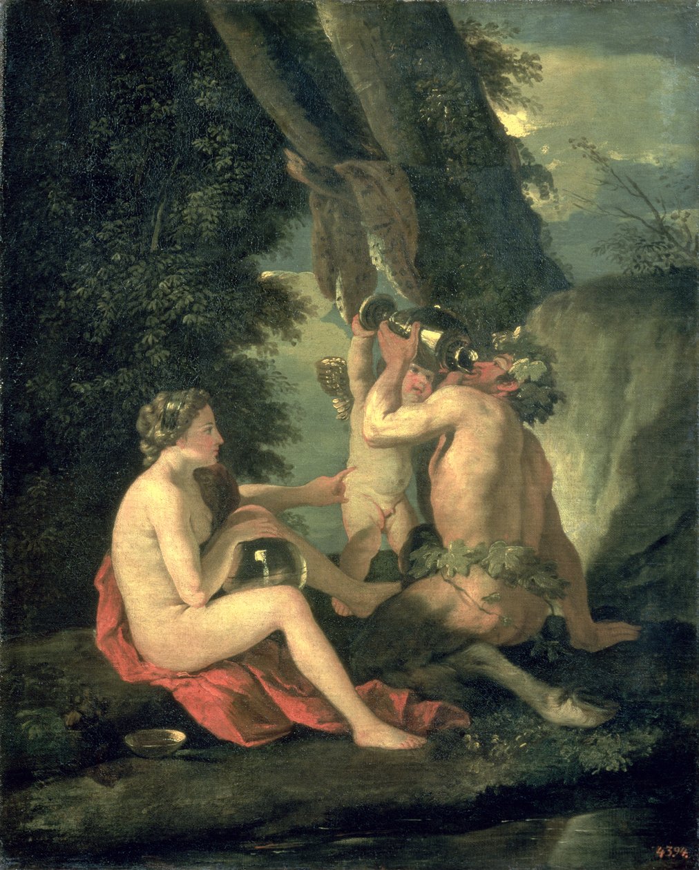 Сатир ба Нимф, 1630 поли autorstwa Nicolas Poussin