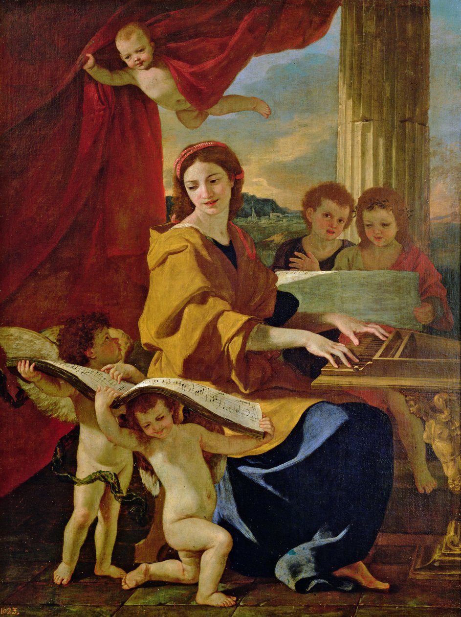 Św. Cecylia autorstwa Nicolas Poussin