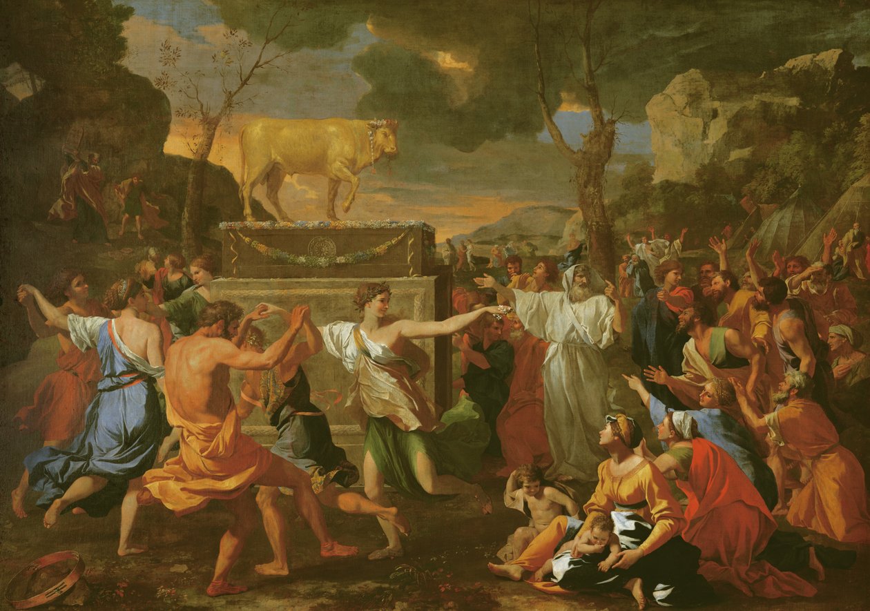 Adoracja Złotego Cielca, przed 1634 r. (szczegóły zob. 205592-205594) autorstwa Nicolas Poussin