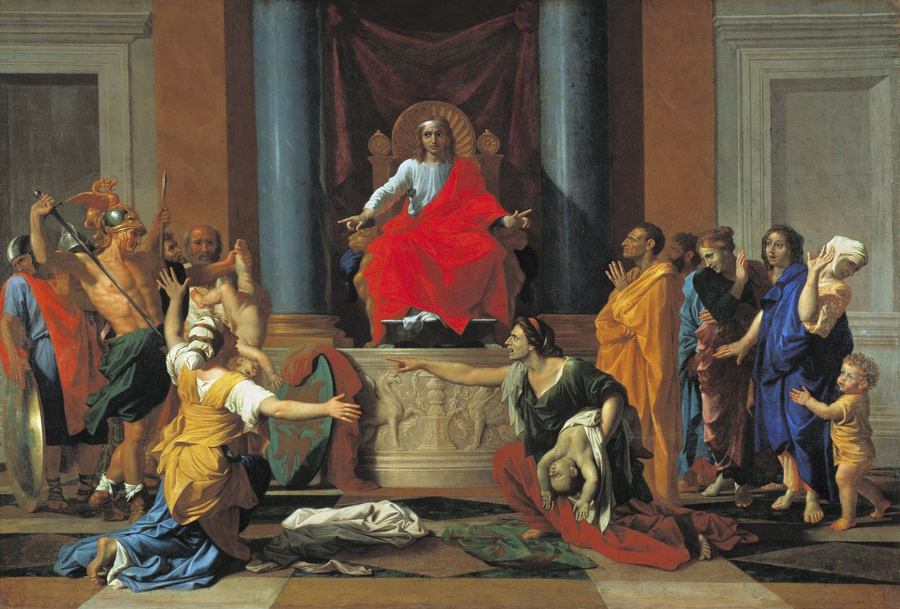 Sąd Salomona, 1649 r. autorstwa Nicolas Poussin