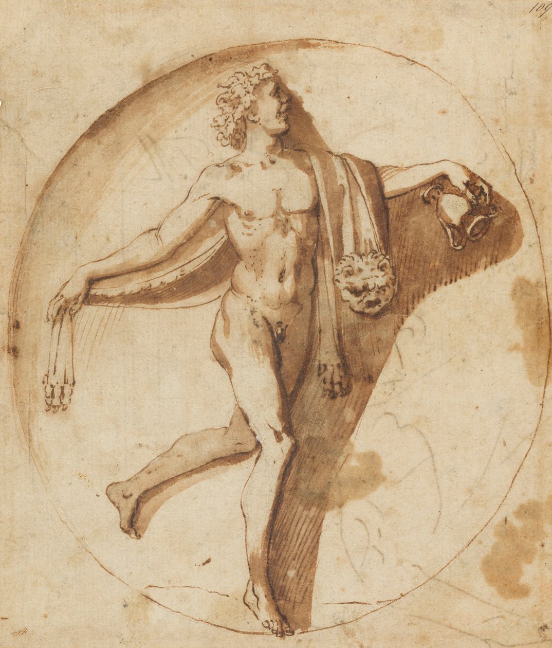 Votariusz Bachusa, c.1640 autorstwa Nicolas Poussin