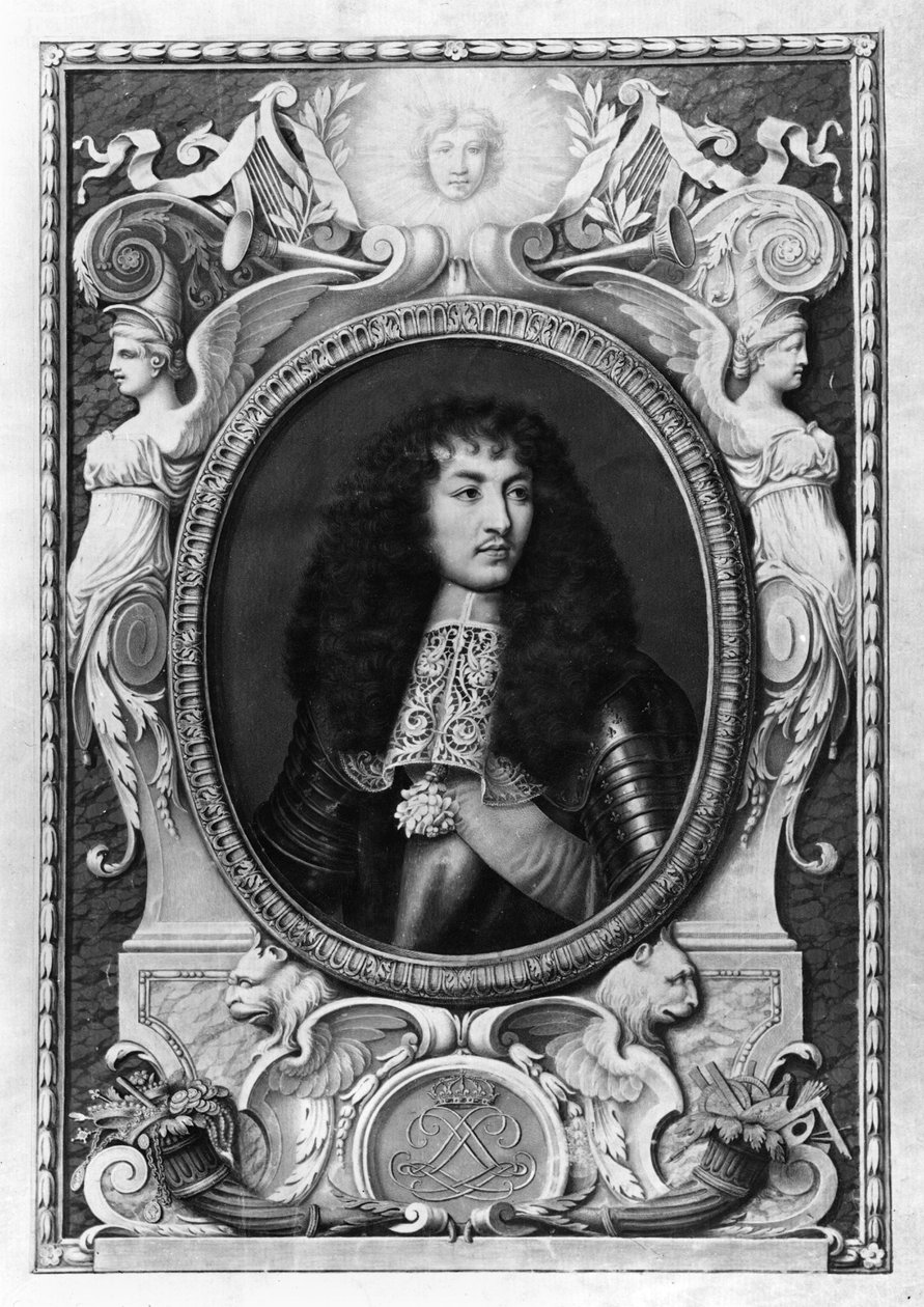XIV Людовикийн хөрөг медаль (1638-1715) (илгэн цаасан дээрх угаалгын өрөө) поли autorstwa Nicolas Robert